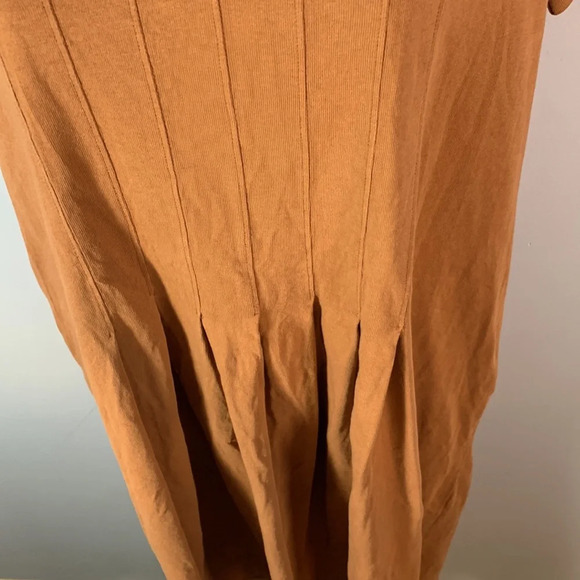FRee people beach size XS on repeat terracotta clay color front pleat seams long - Picture 3 of 10